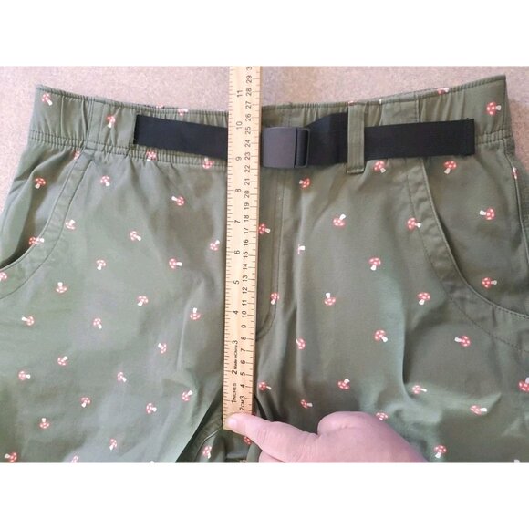 Duluth Trading Mushroom Alll Over Print Shorts Built In Belt Outdoor Boho Camp 6 - Picture 16 of 16